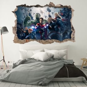 Vinilos de pared los vengadores 3d