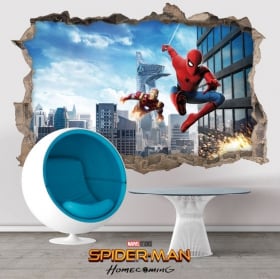 Vinilos decorativos 3D spiderman homecoming