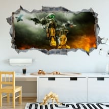 Vinilos decorativos y pegatinas halo 3d