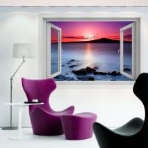 Vinilos decorativos colores del amanecer 3d