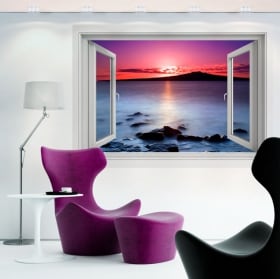 Vinilos decorativos colores del amanecer 3d
