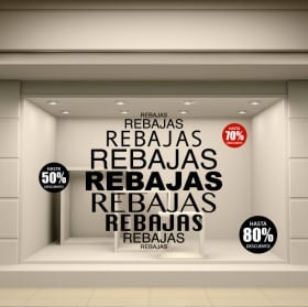 Vinilos decorativos y pegatinas rebajas comercios