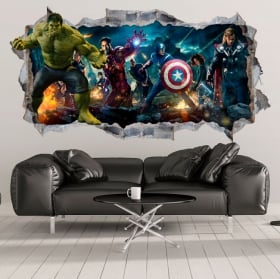 Vinilos decorativos y pegatinas de hulk 3d