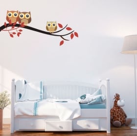 Vinilos decorativos para bebé búhos infantiles