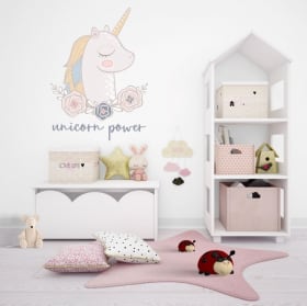 Pegatinas y vinilos decorativos unicorn power
