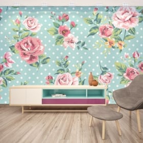 Fotomurales de vinilos con flores para decorar