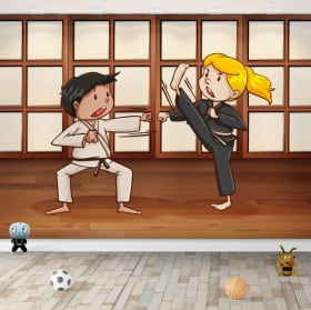 Pegatinas y vinilos infantiles artes marciales karate
