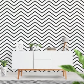 Fotomurales de vinilos líneas o trazos zigzag