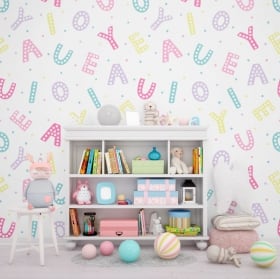 Fotomurales de vinilos adhesivos letras abecedario