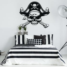 Vinilos decorativos y pegatinas calavera pirata