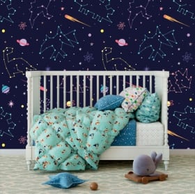 Fotomurales de vinilos infantiles constelación
