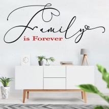 Vinilos frases en inglés motivadoras family is forever
