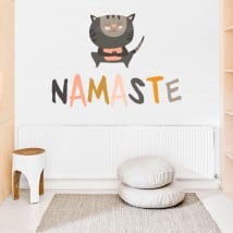 Vinilos decorativos frases de yoga en inglés namaste