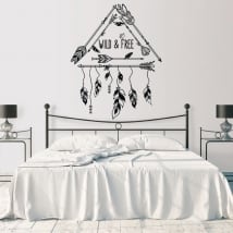 Vinilos pared frase inglés decoración estilo boho