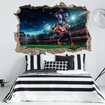 Vinilos paredes fútbol americano 3d
