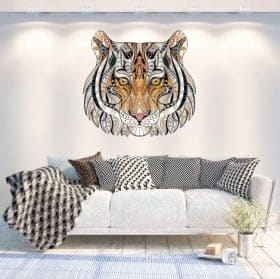 Vinilos paredes tigre tribal