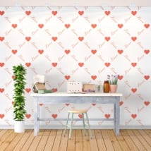 Fotomurales románticos corazones love