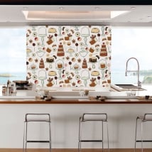 Fotomurales de vinilos repostería para comercios y cocinas