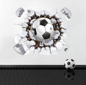 Vinilos y pegatinas balón o pelota de fútbol 3d