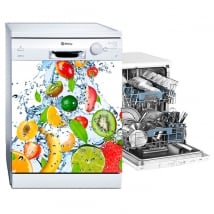 Vinilos lavavajillas frutas salpicadura agua