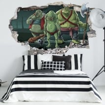 Vinilos decorativos juveniles trolls 3d
