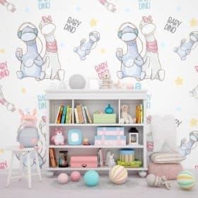 Fotomurales infantiles baby dinosaurios