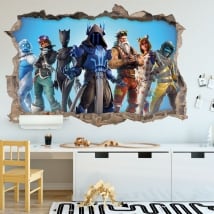 Pegatinas y vinilos videojuegos fortnite 3d