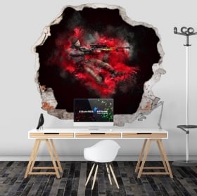 Vinilos de pared counter strike cs go 3d