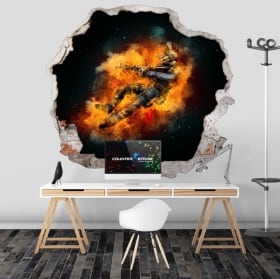Vinilos counter strike cs go 3d