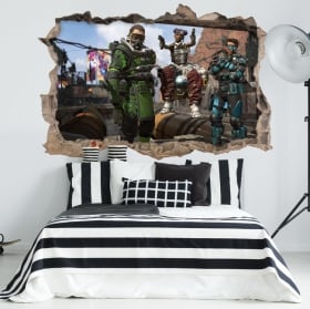 Vinilos y pegatinas paredes apex legends 3d