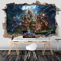 Pegatinas videojuegos league of legends 3d