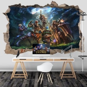 Pegatinas videojuegos league of legends 3d