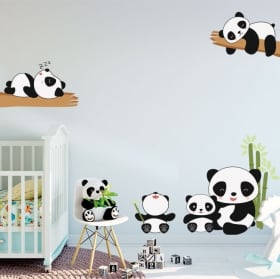 Vinilos y pegatinas infantiles osos panda