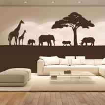 Vinilo decorativo animales de áfrica