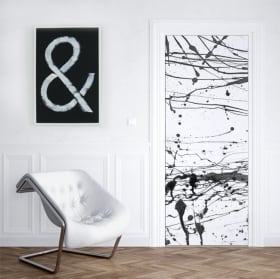 Vinilos para puertas y armarios salpicaduras pintura negra