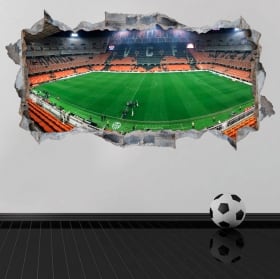 Vinilos pared 3d panorámica mestalla valencia club de fútbol