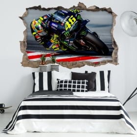 Vinilos decorativos 3d valentino rossi yamaha