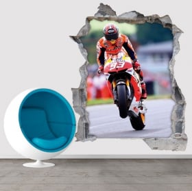 Vinilos y pegatinas 3d motogp marc márquez honda