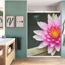 Vinilos para mamparas flor de loto