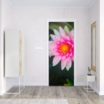 Vinilos para puertas flor de loto