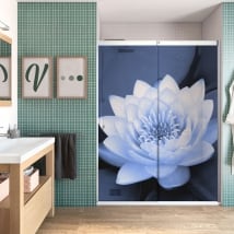 Vinilos para mamparas flor ninfeácea o nenúfar