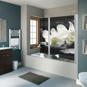 Vinilos y pegatinas mamparas baños zen