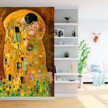 Fotomurales gustav klimt obra de arte el beso