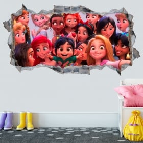 Vinilos 3d princesas disney ralph rompe internet