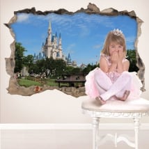 Vinilos 3d castillo walt disney world