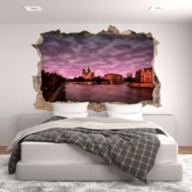 Vinilos 3d catedral notre dame parís francia