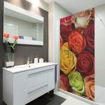 Vinilos para mamparas rosas de colores