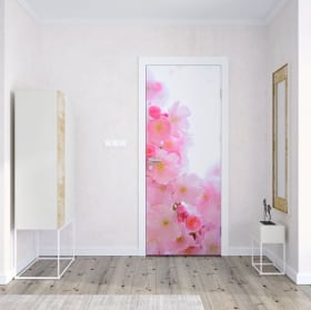 Vinilos para puertas flor de cerezo japonés