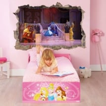 Vinilos decorativos 3d disney la bella y la bestia