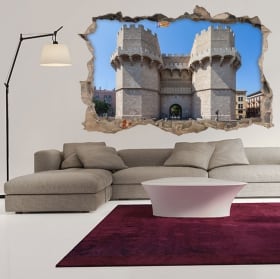 Vinilos 3d torres de serranos ciudad de valencia